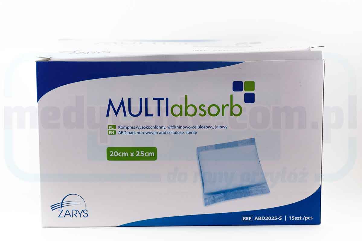 MULTIabsorb S 10cm x 10cm 1St. Hochsaugfähige Kompresse; Vliesstoff aus Zellulose, steril